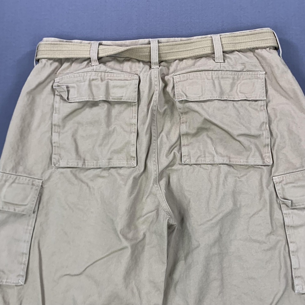 Regal Wear Cargo Shorts Mens 46 Khaki Belted Utility Pockets Y2K Baggy Hip Hop - Picture 16 of 16